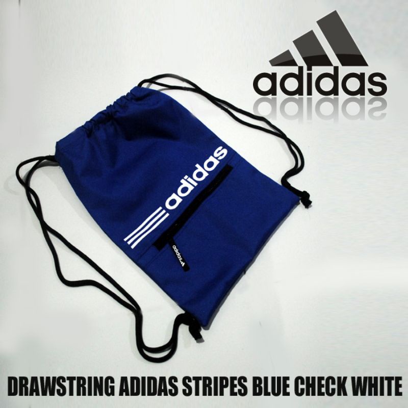 TAS SERUT ADIDAS / DRAWSTING KULIAH / SACKBACK OLAHRAGA tas karung ransel adidas stripes