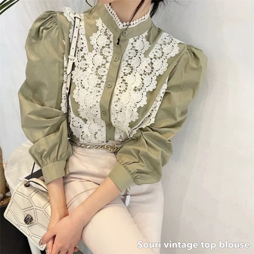 Souri vintage top blouse -Thejanclothes