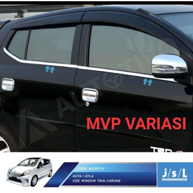 Toyota Agya List Kaca Samping / Side Window Trim Chrome