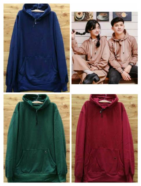 Jaket Polos Sweater Hoodie Polos Label Termurah  Banyak Warna  Kualitas Distro ( Bisa COD)