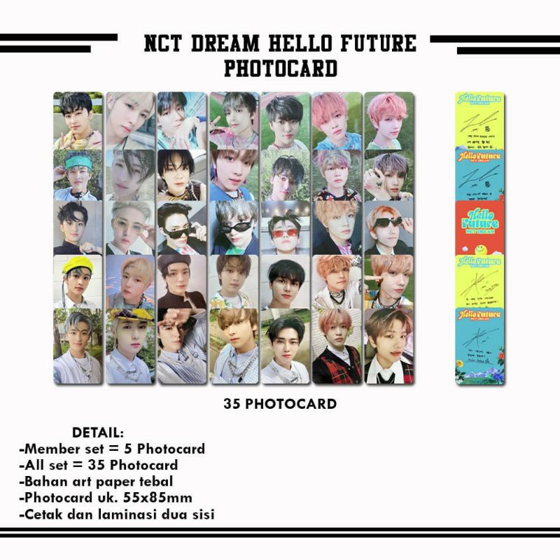NCT DREAM HELLO FUTURE LOOK A LIKE PHOTOCARD ALBUM