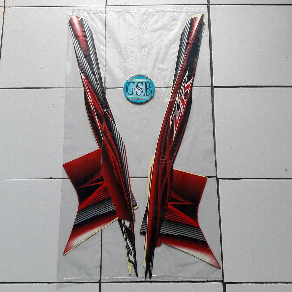 Stiker Motor Yamaha Vega Zr 2012 Merah Shopee Indonesia