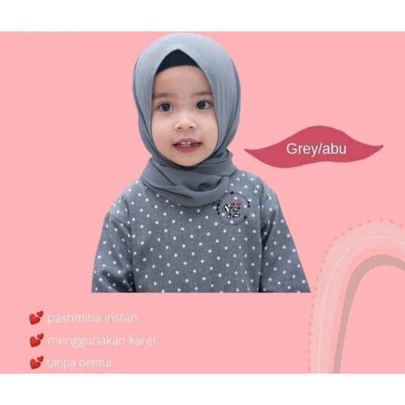 pasmina instan dagu anak 150 x 50 cm