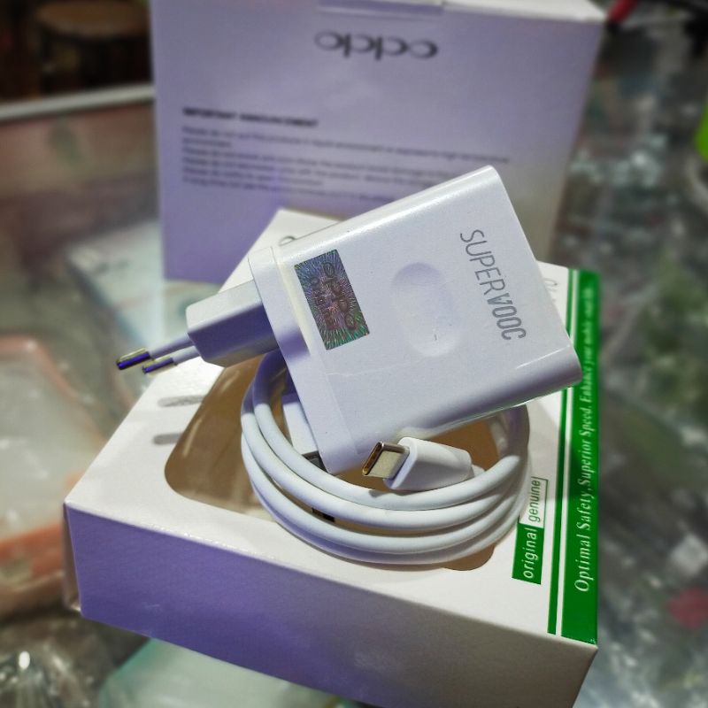 [30watt 6A] CHARGER OPPO SUPER VOOC TYPE C OPPO A91/A53/A54/A74/K3/A16/RENO 2/2F/RENO 3/RENO 4/4F/