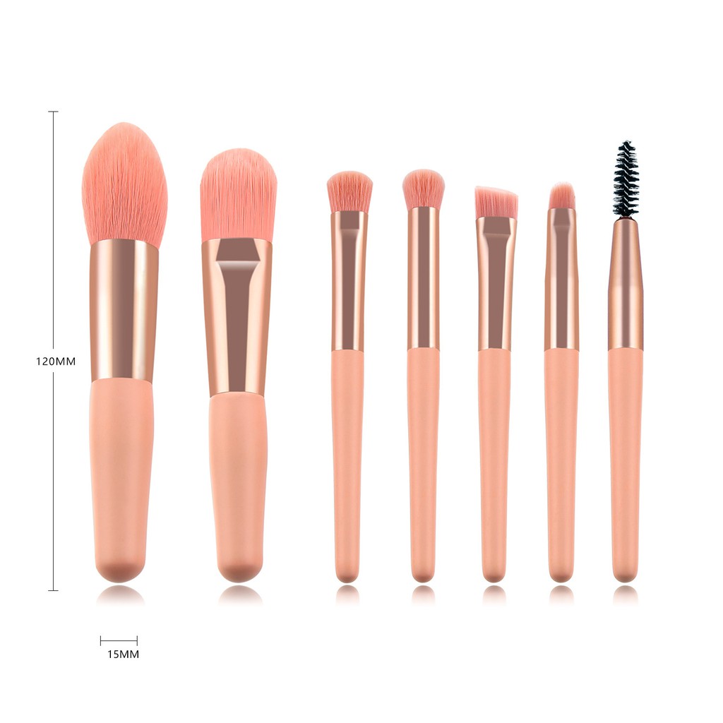 Mini Premium Brush Set 8 Pcs Brush Make Up Set Makeup Brush Set Kuas Make Up Set Brush Set