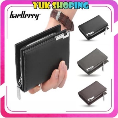 Pria Dijual °YukShoping°D025 Original Wanita Kulit Baellery Abu-abu - Lipat Dompet Limited