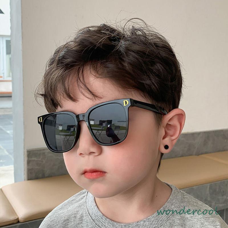 Kacamata Fashion Anak Laki-laki Perempuan Universal Anti-UV Street Shooting Sunshade Sunglasses-Won