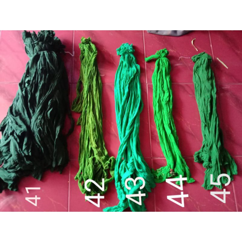 KAIN STOKING HIJAU DAUN/ BAHAN BUNGA STOKING