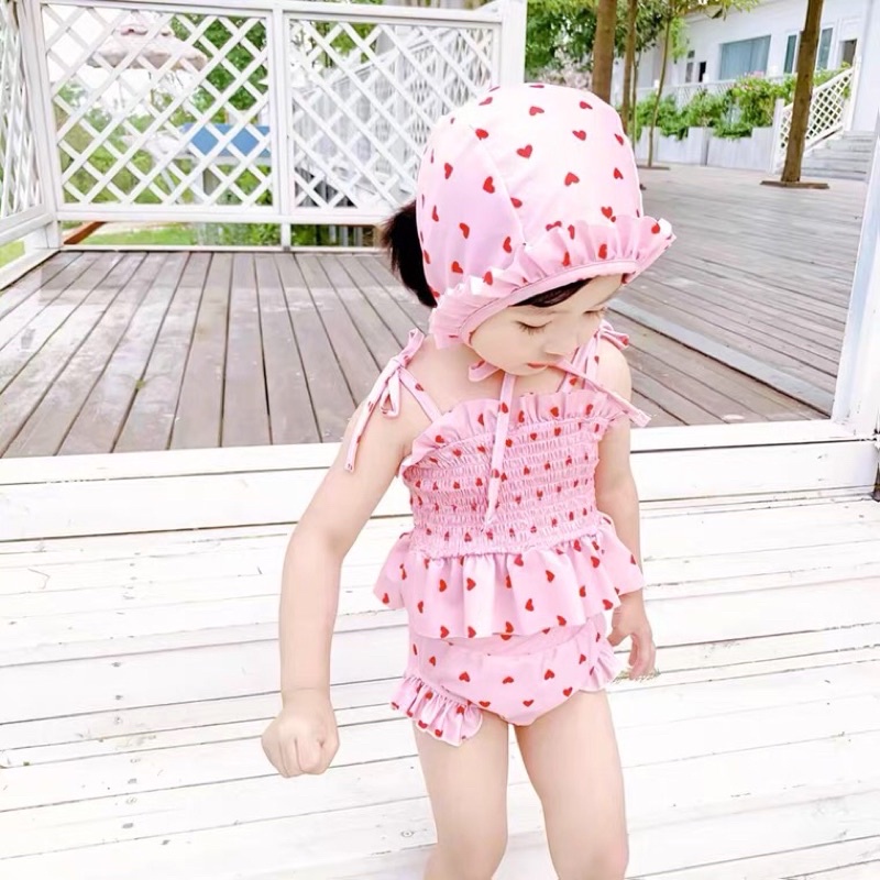 Pinky Love Swimsuit/ Baju Renang Anak Perempuan/ Girls Swimwear