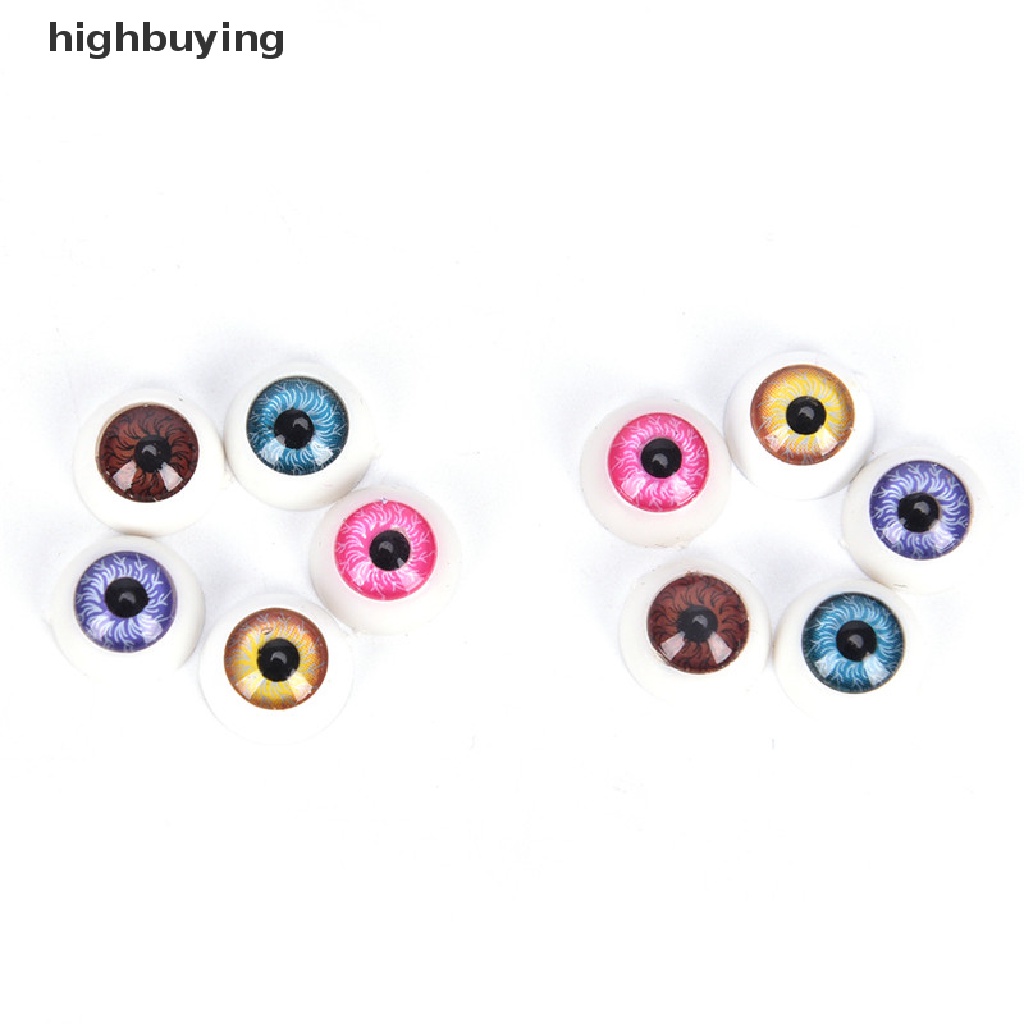 Hbid 5 Pasang Mata Boneka Setengah Lingkaran Bahan Plastik Untuk Halloween