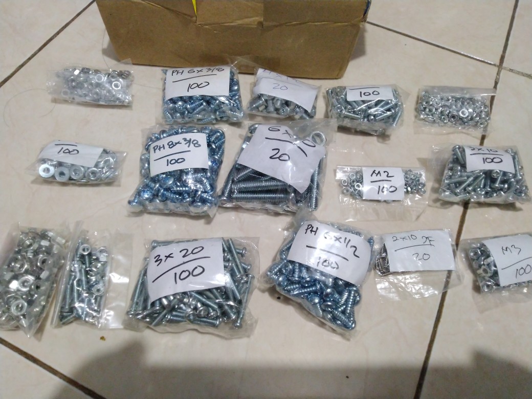 Baut M2 X 10mm Ss 304 M2x10m Kepala Rata  Per 10pcs