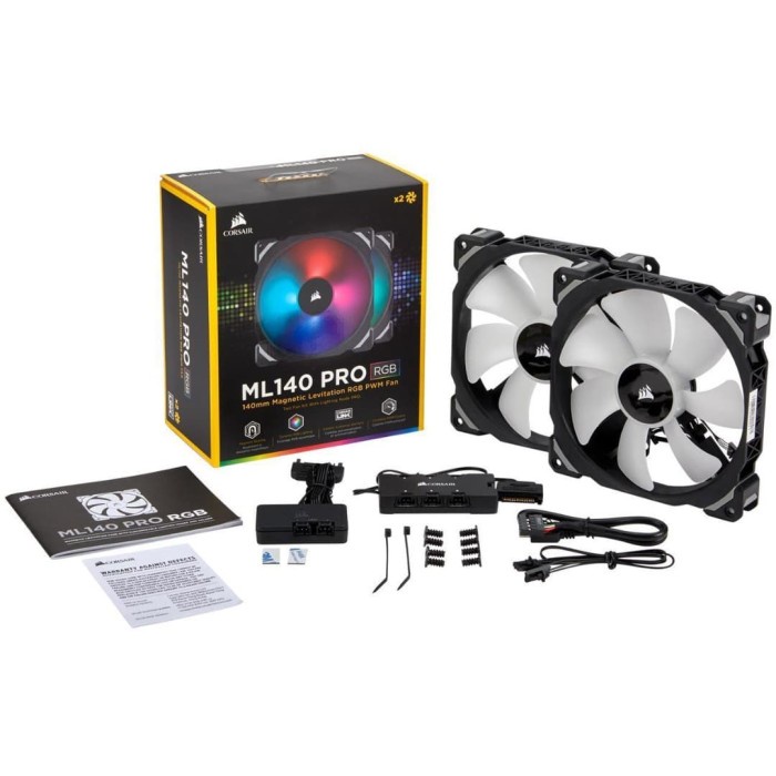 ML140 PRO RGB LED 140MM PWM Premium Magnetic Levitation Fan Twin Fan