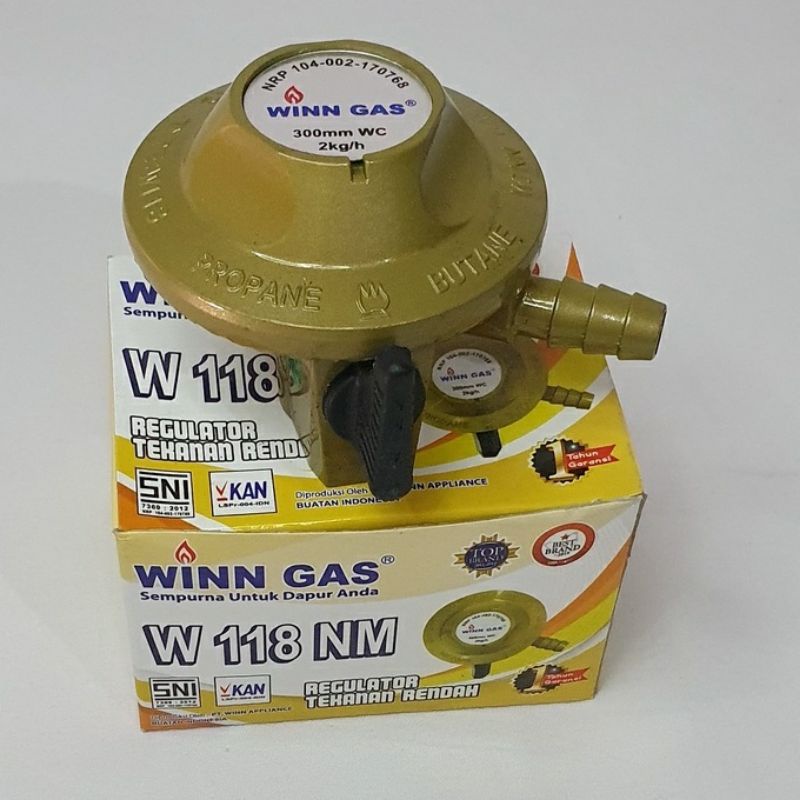 Winn Gas , W 118 M ,  118 NM , 688 NM , W 88  Win Gas , Regulator Gas LPG , Tanpa Meter