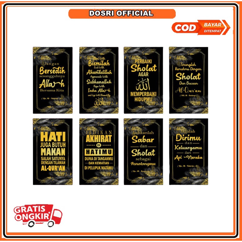 [GRATIS BUBBLE] Hiasan Dinding Islami Motivasi Quotes Islam Pajangan Ruang Tamu Rumah Dekorasi Wall Decor Kamar SAU 10x20 CM