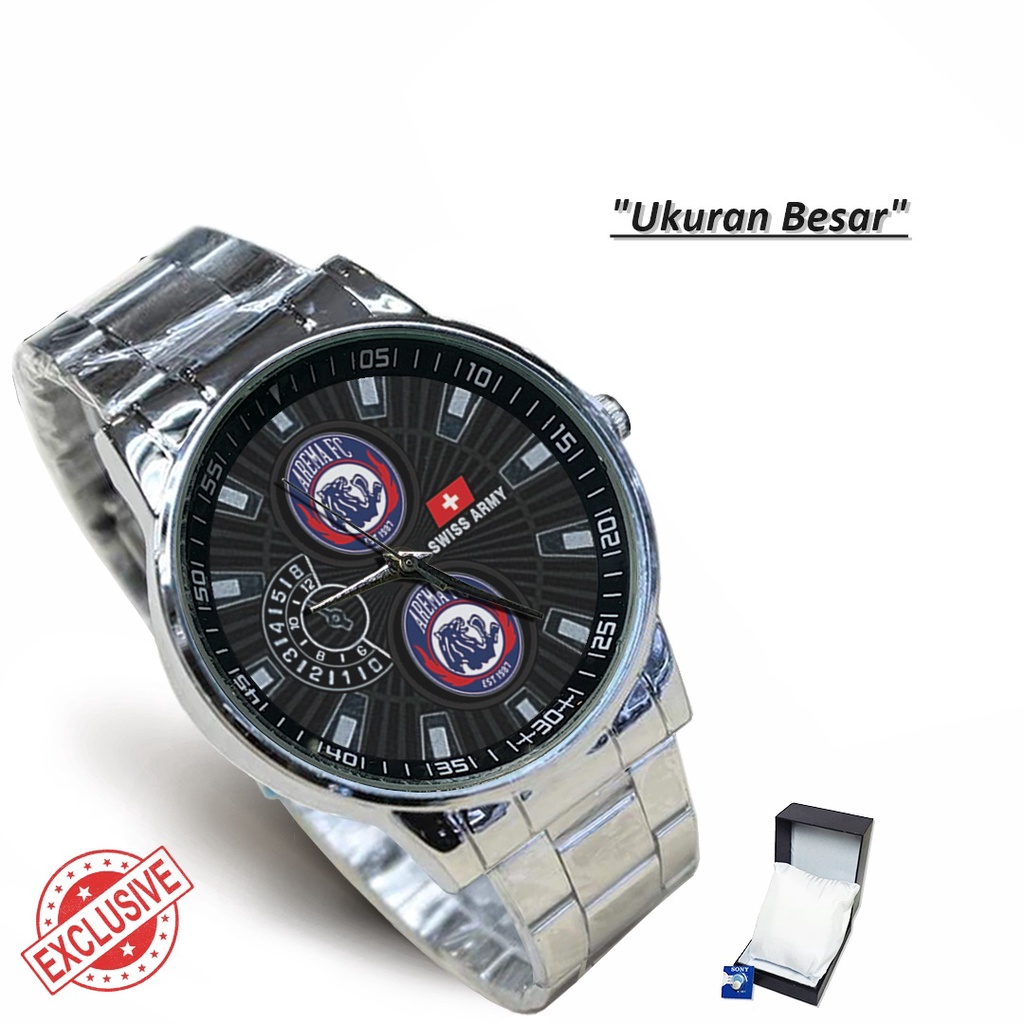 Jam Tangan Rantai Couple Logo AREMA FC (Cool)