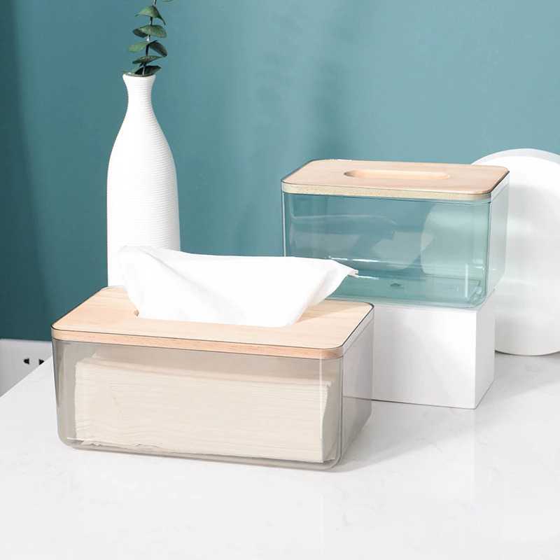 TG-IA TaffHOME Kotak Tisu Kayu Nordic Minimalist Tissue Box Small - ZJ011