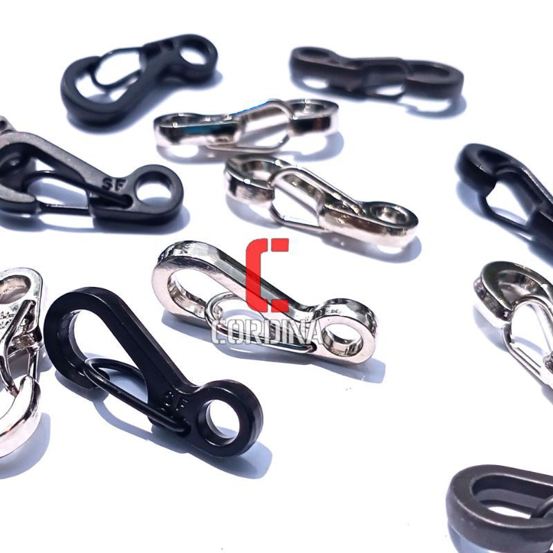 CARABINER MINI pengait tali paracord 4mm aksesoris gantungan kunci lanyard