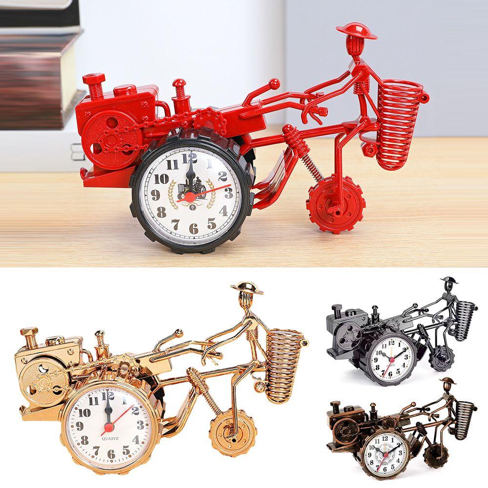 R-flower Jam Alarm Motor Retro Jam Meja Ornamen Hadiah Ulang Tahun Untuk Anak