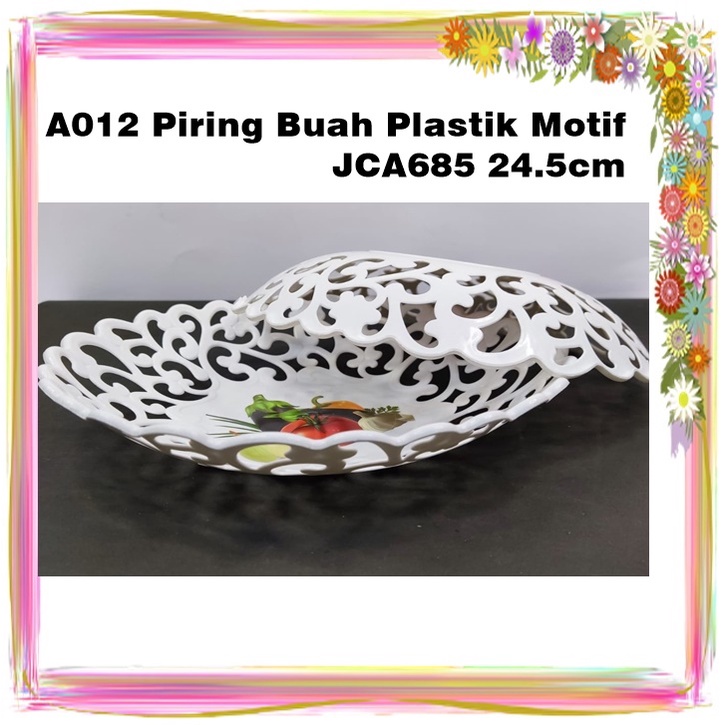 A012 Piring Buah Plastik Motif JCA685 24.5cm