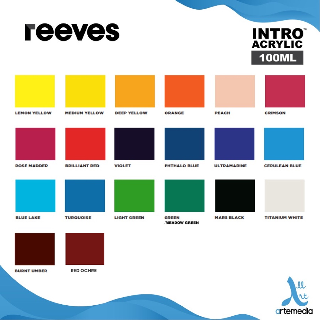 

RK Reeves Acrylic Intro 100ml Acrylic Paint Color Cat Akrilik