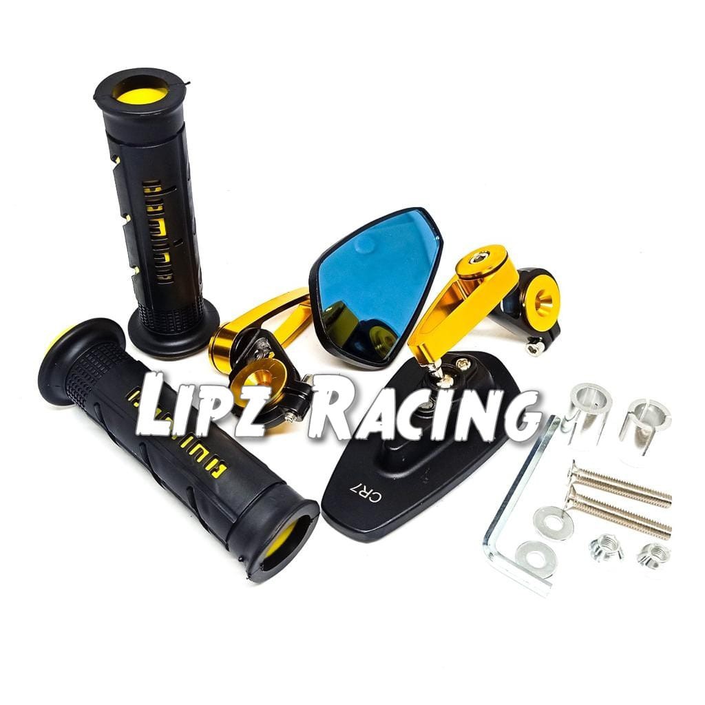 {PAKET 2IN1} SPION JALU BAR END]SPION JALU OVAL+HANDGRIP  SISIK UNIVERSAL