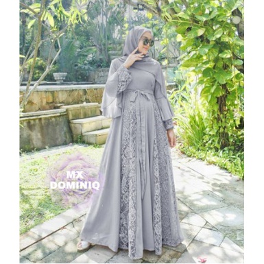 Baju gamis syari terbaru2021 Modis Remaja wanita set khimar ori Gamis Fasion Muslim