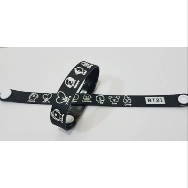 Gelang bt21 bts kpop kancing bangtan boys wristband