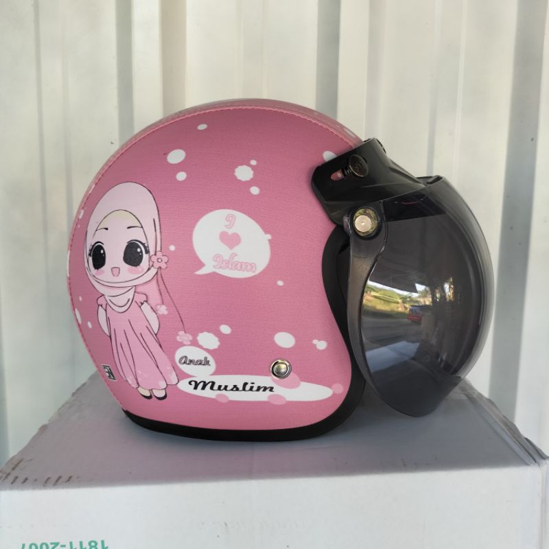 helm Bogo anak tanggung motif cewek