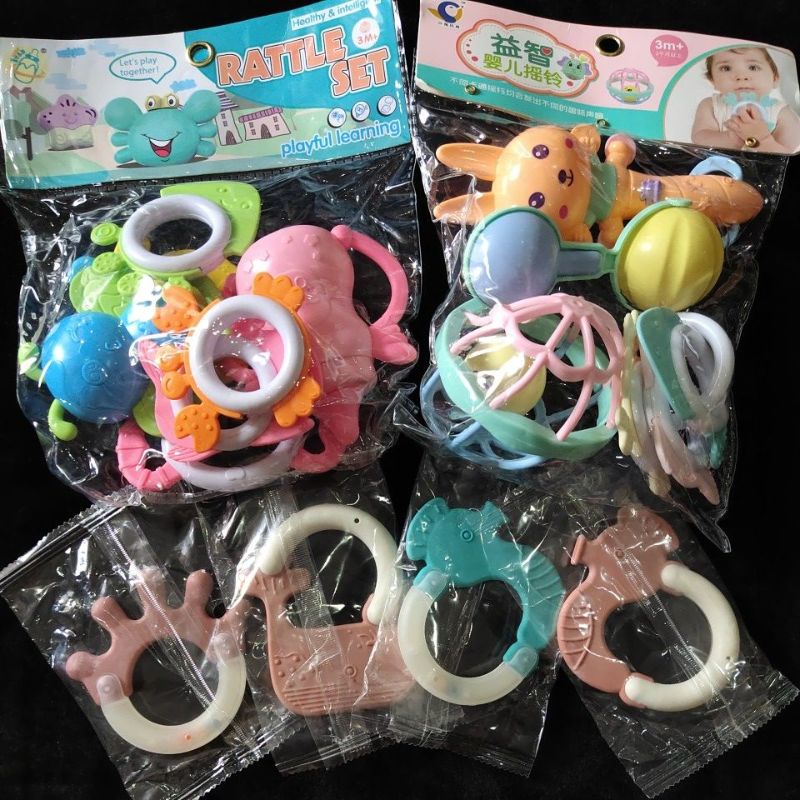 Hemat Mainan Bayi Teether Rattle Set Lucu Baby Play set