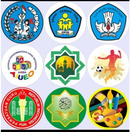 

Perlengkapan piala/medali stiker logo (piala/ medali) ukuran diameter 5cm