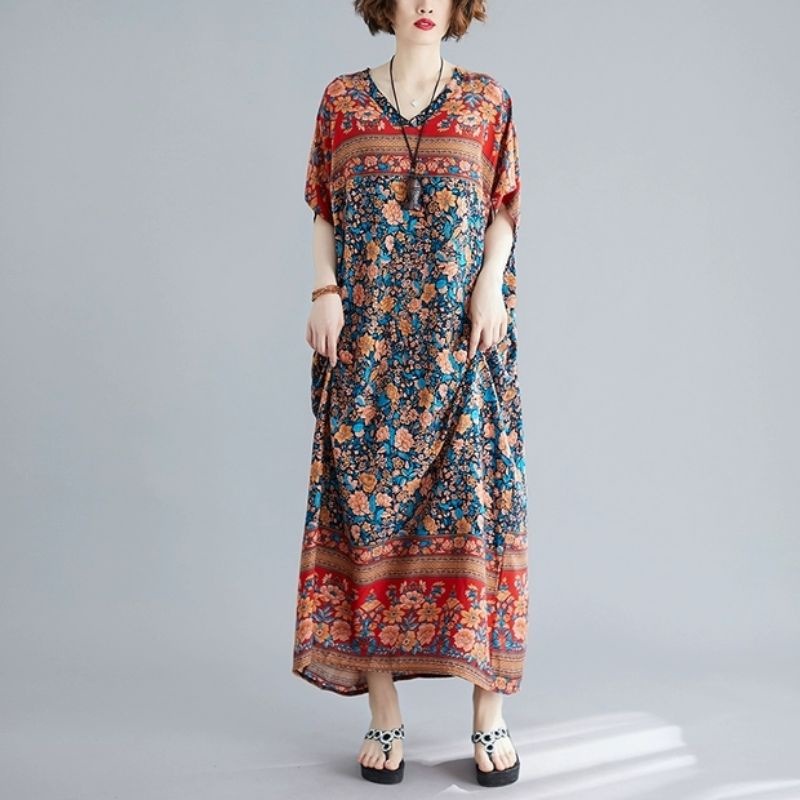 MDLV ~ 91002 Homewear Maxi Dress Maxi Oversize Dress Bigsize Dress Batik Fashion Import