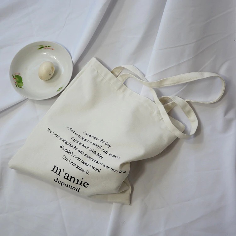 [IMPORT] Kapasitas Besar Kanvas Tote Tas Kain Katun Kain Reusable Tas Belanja Wanita Pantai Tas