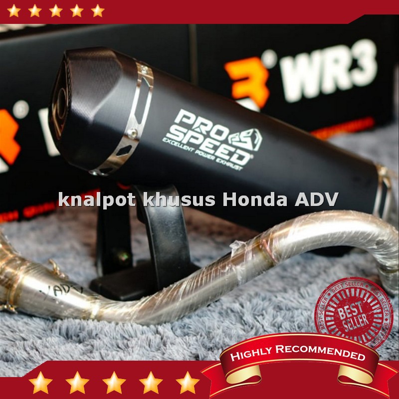 Jual Knalpot Prospeed Honda ADV 150cc Black CNC Fullsystem