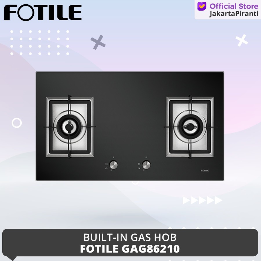 FOTILE Kompor Tanam Kaca 2 Tungku GSG86210 - BUILT-IN GAS HOB