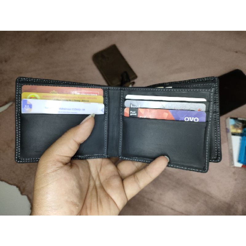 Dompet 100% kulit sapi asli 3 dimensi in 1