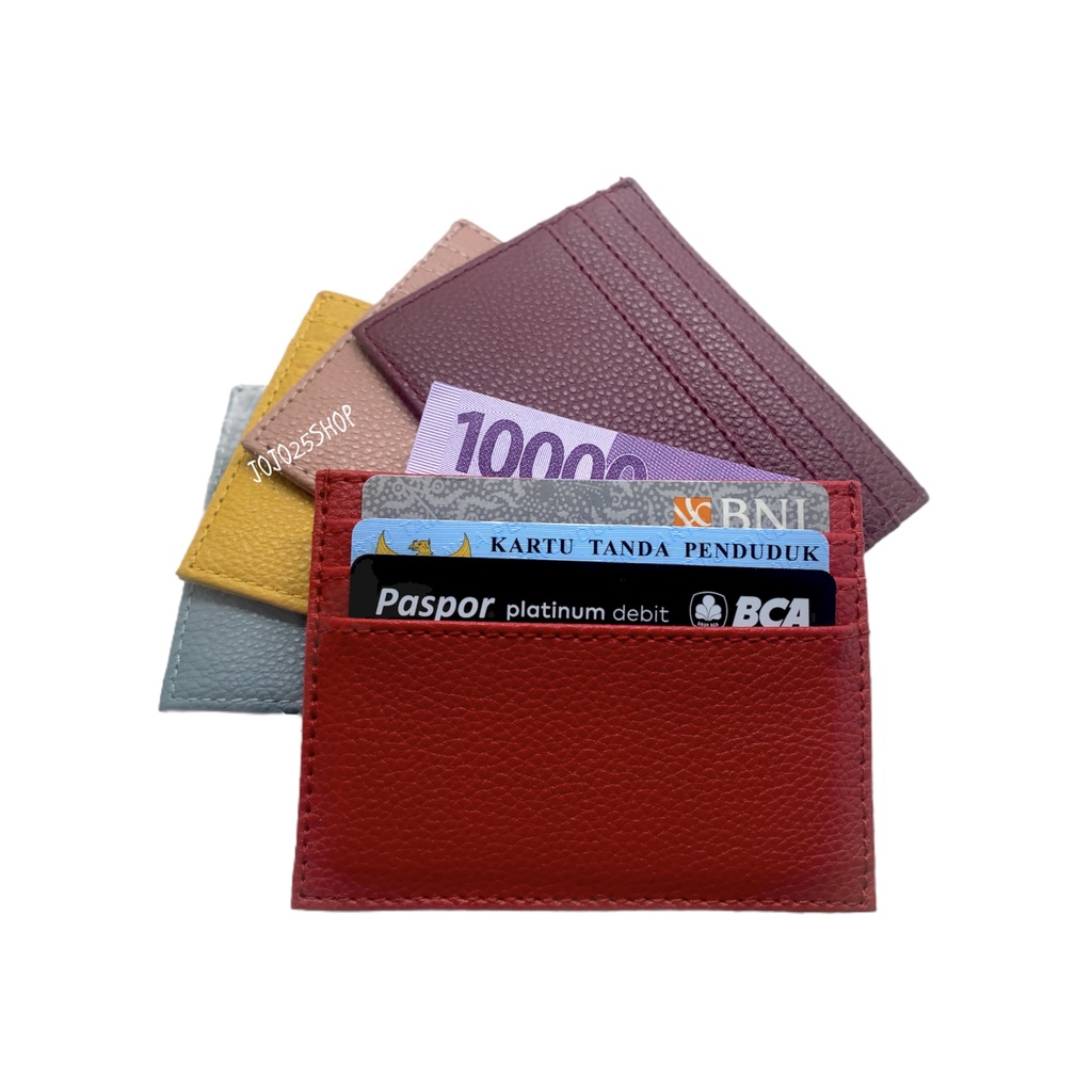 DOMPET KARTU / CARD HOLDER POLOS KULIT SINTETIS PRIA WANITA STT 57