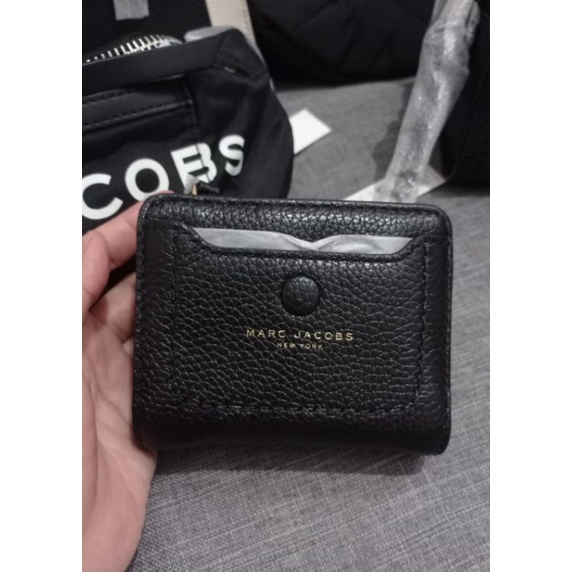 MARC JACOBS WALLET LEATHER WANITA HITAM DOMPET