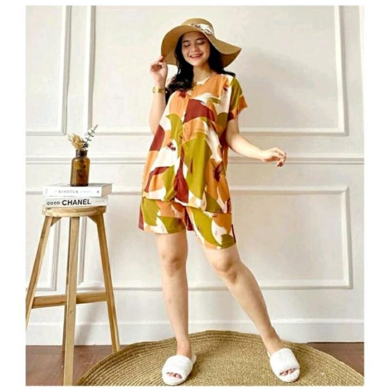 ONE SET CELANA PENDEK | SET DORI | BEST SELLER | BUSUI FRIENDLY | RAYON PREMIUM