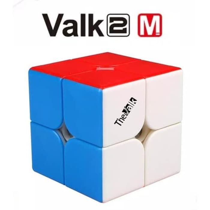 Rubik 2x2 QiYi Valk 2 M Magnetic 2x2 Stickerless 2x2x2 Magnet Qi Yi Valk2M Cube Murah Magnetik Qiyi