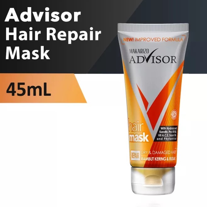 New!!! MAKARIZO Advisor Hair Mask Tube 45 ml (BPOM)