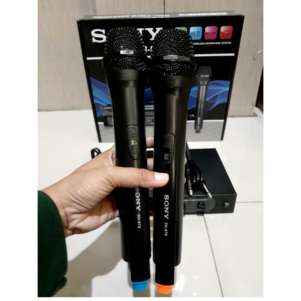 G109  SONY mic karaoke mik vokal wireless sepasang dual mikrophone Wireles double microphone pro ok