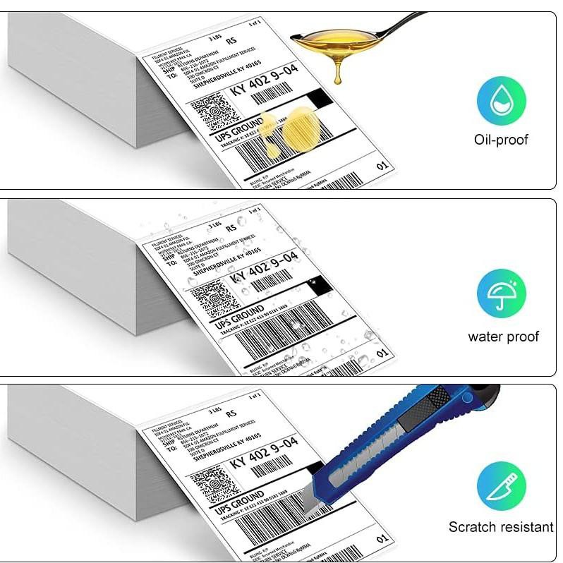 Kertas Label Thermal 100x150 isi 500pc Sticker Receipt untuk semua jenis printer thermal