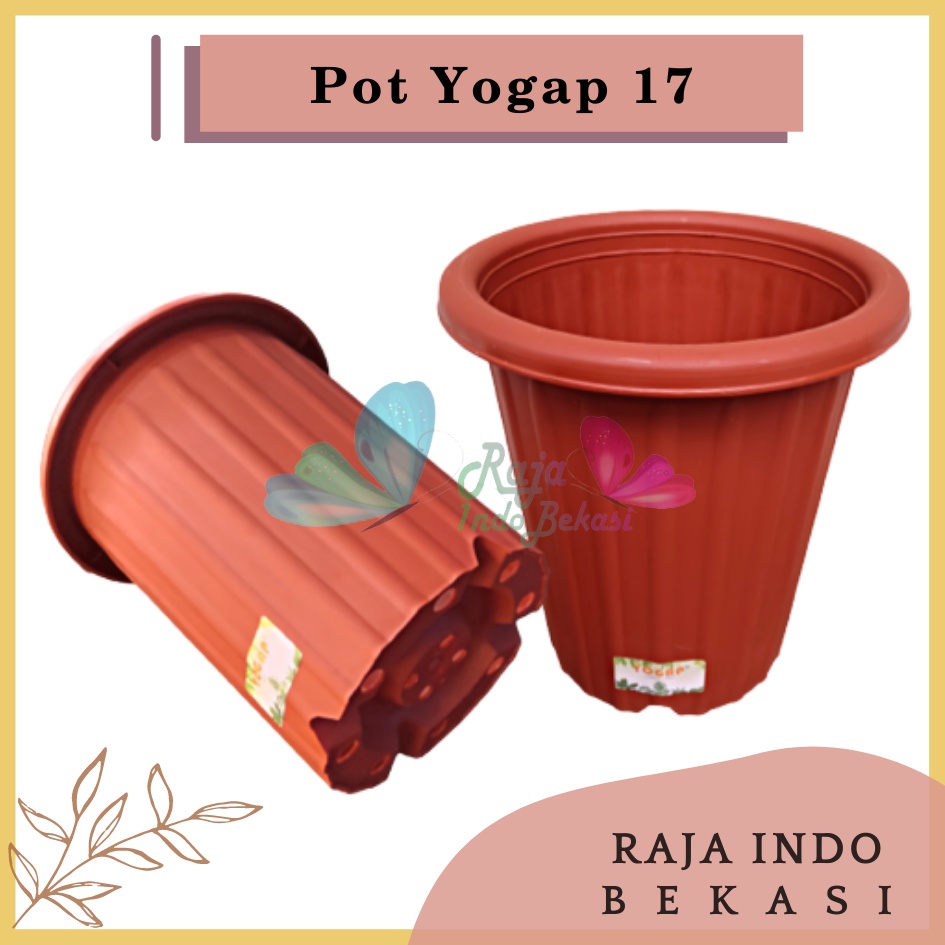 Pot Yogap 17 Merah Bata Coklat Bata Tinggi Tebal Berkualitas Pot Yogap 18 19 25 30 Murah