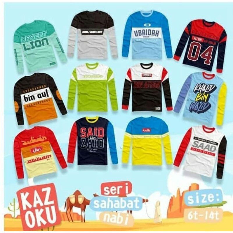 kaos kurta lengan panjang kazoku