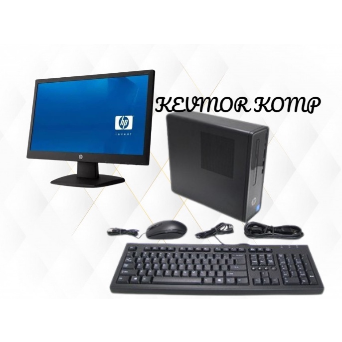 PAKET PC DEKSTOP SLIM SIAP PAKAI MERK HP BARU GARANSI RESMI