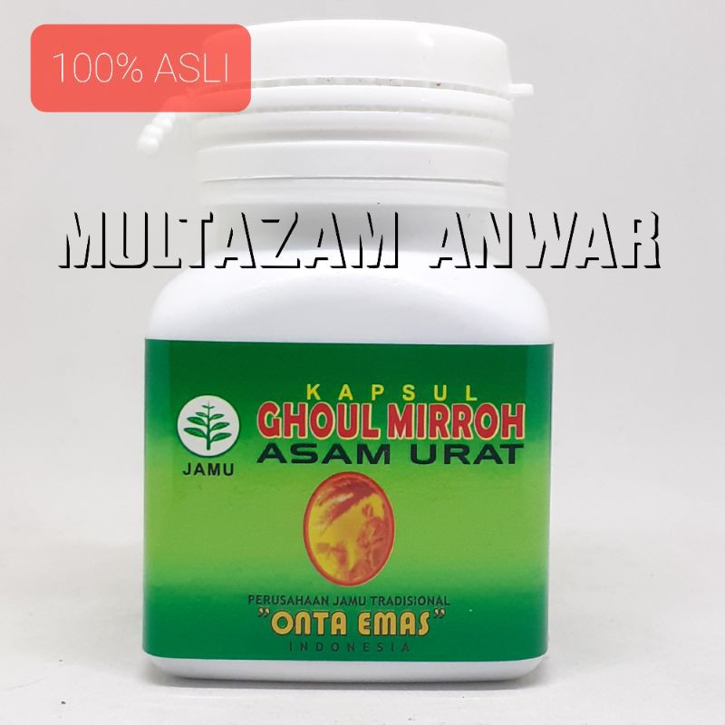 

KAPSUL GHOUL MIRROH ASAM URAT JAMU TRADISIONAL ONTA EMAS