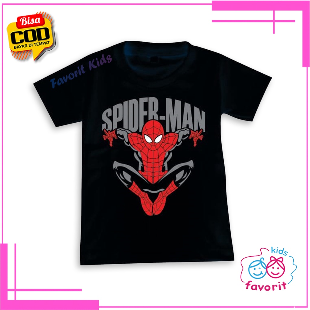 Kaos anak laki laki lengan pendek kaos harian anak laki laki gambar spiderm4n