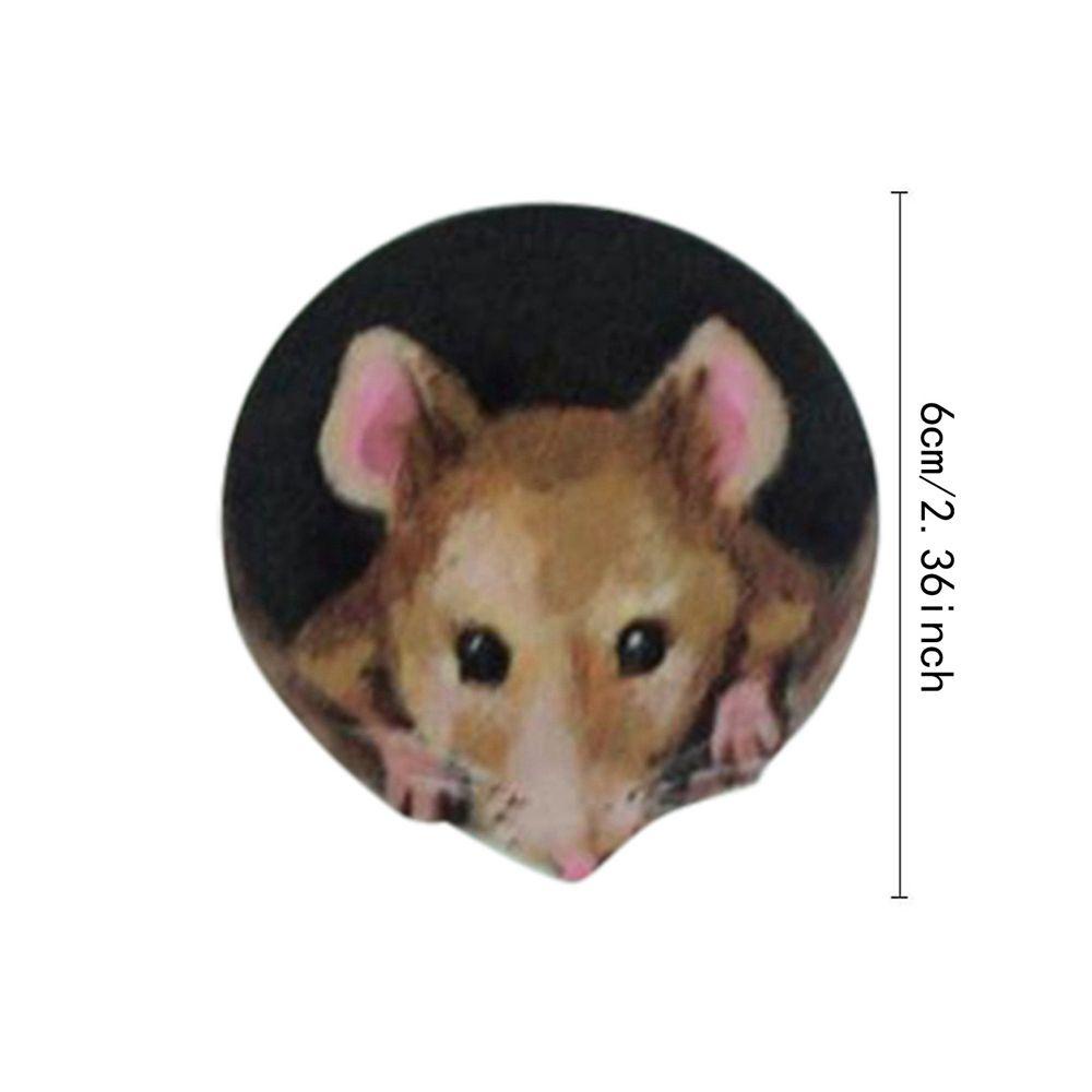 [Elegan] Stiker Dinding Vinyl Lucu Dapur Kamar Tidur Art DIY Craft Hewan Mouse Lubang Dinding Mural