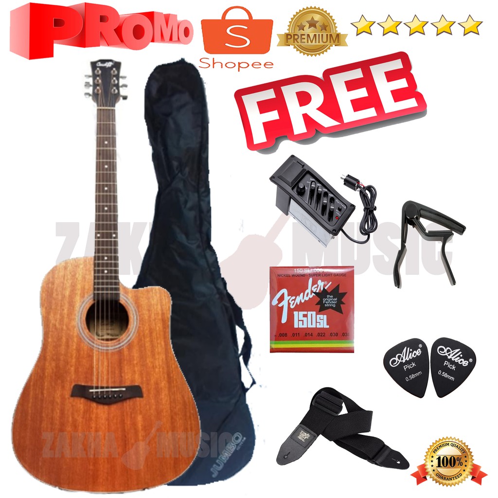 Gitar Akustik Elektrik Cowboy GWC 240 NS ORIGINAL | GWC-240 NS Elektrik Bonus lengkap