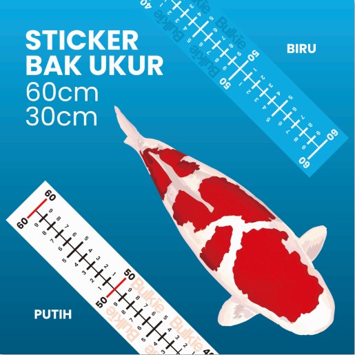 

Stiker Ukur Ikan Koi / Penggaris ukur / Stiker Bak Ukur 60cm 30cm Tahan Air Anti Luntur